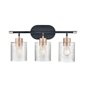 Millennium Lighting Renitta 3 Light 21" Wide Bathroom Vanity Light Matte Black / Modern Gold