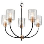 Millennium Lighting Renitta 5 Light 26" Wide Chandelier Matte Black / Modern Gold