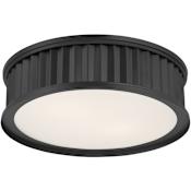 Millennium Lighting Corvella 3 Light 18" Wide Flush Mount Drum Ceiling Fixture Matte Black