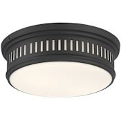 Millennium Lighting Velune 2 Light 14" Wide Flush Mount Drum Ceiling Fixture Matte Black