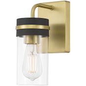 Millennium Lighting Marbridge 10" Tall Wall Sconce Vintage Brass / Matte Black