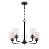 Millennium Lighting Moven 5 Light 23" Wide Chandelier Matte Black