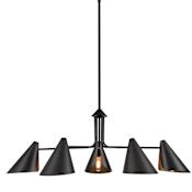 Millennium Lighting Warhol 5 Light 34" Wide Chandelier Matte Black