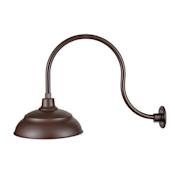 Millennium Lighting LED RLM Outdoor Wall Sconce with 14" Dark Sky Compliant Shade with 24" Gooseneck Stem Architectural Bronze