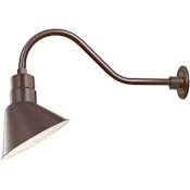 Millennium Lighting RLM 1 Light Outdoor Wall Sconce with 10" Wide Angle Shade and 21.5" Gooseneck Stem Architectural Bronze