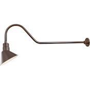 Millennium Lighting RLM 1 Light Outdoor Wall Sconce with 10" Wide Angle Shade and 41" Gooseneck Stem Architectural Bronze