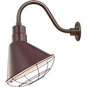 Millennium Lighting RLM 1 Light Outdoor Wall Sconce with 12" Angle Shade and 14.5" Gooseneck Stem Architectural Bronze