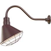Millennium Lighting RLM 1 Light Outdoor Wall Sconce with 12" Angle Shade and 21.5" Gooseneck Stem Architectural Bronze