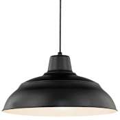 Millennium Lighting RLM Single Light 17" Wide Pendant Satin Black