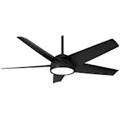 MinkaAire Chubby 58" 5 Blade Indoor / Outdoor Smart LED Ceiling Fan Coal