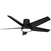 MinkaAire Chubby II 58" 5 Blade Indoor / Outdoor Smart LED Hugger Ceiling Fan Coal