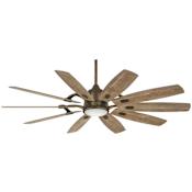 MinkaAire Barn 65" 10 Blade Indoor Smart 5CCT LED Ceiling Fan with Remote Included Heirloom Bronze