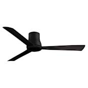 MinkaAire Simple 52" 3 Blade Indoor / Outdoor Hugger Ceiling Fan with Remote Control Coal