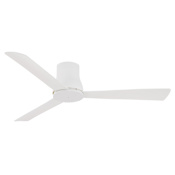 MinkaAire Simple 52" 3 Blade Indoor / Outdoor Hugger Ceiling Fan with Remote Control Flat White