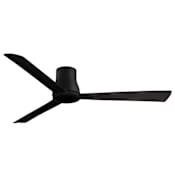 MinkaAire Simple 60" 3 Blade Indoor / Outdoor Hugger Ceiling Fan with Remote Control Coal