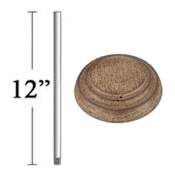 MinkaAire 12" Ceiling Fan Downrod for 9 Ft Ceilings Bahama Beige