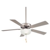 MinkaAire Contractor II Uni-Pack 52" 5 Blade 2 Light LED Bowl Indoor Ceiling Fan Brushed Steel