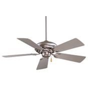 MinkaAire Supra 44" 5 Blade Indoor Ceiling Fan Brushed Steel