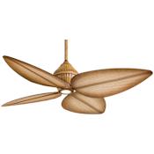 MinkaAire Gauguin 52" 4 blade Indoor / Outdoor Ceiling Fan with LED Bulb and Wall Control Included Bahama Beige