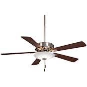 MinkaAire Contractor Uni-Pack 52" 5 Blade LED Indoor Ceiling Fan Brushed Nickel / Dark Walnut
