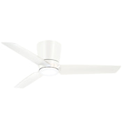 MinkaAire Pure 48" 3 Blade Indoor LED Flush Mount Hugger Ceiling Fan with Wall Control Included Flat White