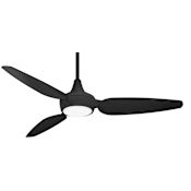 MinkaAire Seacrest 60" 3 Blade Indoor / Outdoor Smart LED Ceiling Fan with Remote Control Included Coal