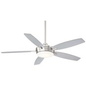 MinkaAire Espace 52" 5 Blade Indoor LED Ceiling Fan with Remote Included Brushed Nickel