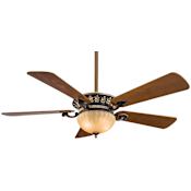 MinkaAire Volterra 52" 5 Blade Up / Down Light Indoor Ceiling Fan with Wall Control and LED Bulbs Included Belcaro Walnut