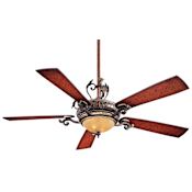 MinkaAire Napoli 56" 5 Blade LED Indoor Ceiling Fan with Wall Control Included Sterling Walnut