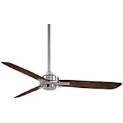 MinkaAire Rudolph 52" 3 Blade Indoor Ceiling Fan with Wall Control Included Brushed Nickel / Medium Maple