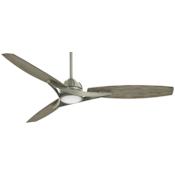 MinkaAire Molino 65" 3 Blade Indoor / Outdoor Smart LED Ceiling Fan with Remote Control Included Burnished Nickel