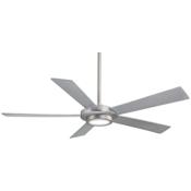 MinkaAire Sabot 52" 5 Blade Indoor Energy Star LED Ceiling Fan with Remote Included Brushed Nickel