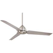 MinkaAire Java 54" 3 Blade Indoor / Outdoor Ceiling Fan with Remote Included Brushed Nickel Wet