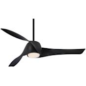 MinkaAire Artemis 58" 3 Blade LED Indoor Ceiling Fan with DC Motor and Remote Control Included Coal