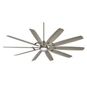 MinkaAire Barn H2O 84" 10 Blade Indoor / Outdoor Smart LED Ceiling Fan with Remote Included Burnished Nickel