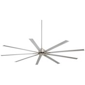 MinkaAire Xtreme 96" 9 Blade Indoor Ceiling Fan with Remote Included Brushed Nickel