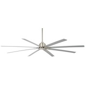 MinkaAire Xtreme H2O 84" 8 Blade Indoor / Outdoor Ceiling Fan with Remote Included Brushed Nickel Wet