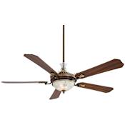 MinkaAire Cristafano 68" 5 blade Up / Down Light Indoor Ceiling Fan with Wall Control and LED Bulbs Included Belcaro Walnut