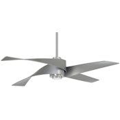 MinkaAire Artemis IV 64" 4 Blade Indoor LED Ceiling Fan with DC Motor and Remote Included Brushed Nickel