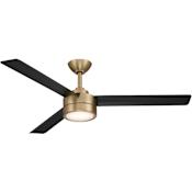 MinkaAire Roto 52" 3 Blade Hanging Indoor LED Ceiling Fan with Remote Control Brushed Brass / Coal