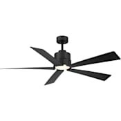 MinkaAire Oovin 54" 5 Blade Indoor Smart 5CCT LED Ceiling Fan with Remote Included Coal