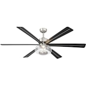 MinkaAire Ligero 60" 6 Blade Indoor Smart 5CCT LED Ceiling Fan with Remote Included Brushed Nickel / Coal