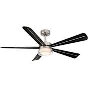 MinkaAire Nellora 52" 5 Blade Indoor Smart 5CCT LED Ceiling Fan with Remote Included Brushed Nickel / Coal