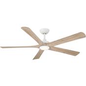 MinkaAire Seressa 56" 5 Blade Indoor Smart 5CCT LED Ceiling Fan with Remote Included Alabaster White / Bleached Wood
