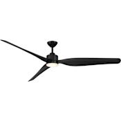 MinkaAire Norwynd 72" 3 Blade Indoor / Outdoor Smart 5CCT LED Ceiling Fan with Remote Included Coal