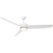 MinkaAire Bistleton 3 Blade Indoor Smart Energy Star 5CCT Up / Down LED Light Ceiling Fan with Remote Included Alabaster White