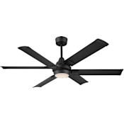 MinkaAire Soarin 56" 6 Blade Indoor Smart 5CCT LED Ceiling Fan with Remote Included Coal