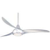MinkaAire Light Wave 52" 3 Blade Indoor LED Ceiling Fan with Remote Included Silver