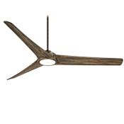 MinkaAire Timber 84" 3 Blade Indoor LED Energy Star Ceiling Fan with Remote Included Heirloom Bronze / Aged Boardwalk