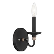 Minka Lavery Westchester County 7" Tall Wall Sconce Sand Coal with Skyline Gold Leaf